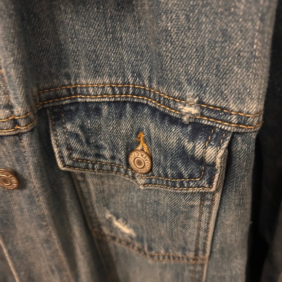 Old Navy Light Blue Denim Jacket size Large - Picture 5 of 8